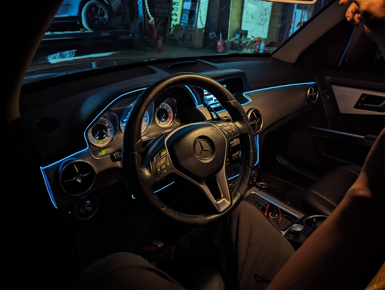 Luxury car on road